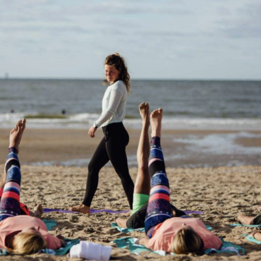 Beach Yoga Scheveningen experience Sustainable Yoga 